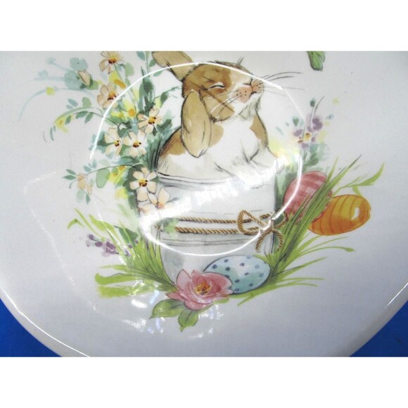 Effetti D'Arte Easter Bunny Rabbit Bowl 8 7/8" Made In Italy - Picture 4 of 7